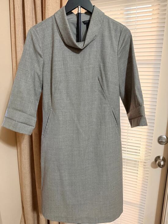 Banana Republic Dresses & Skirts - Banana Republic Wool Blend Gray Dress Mod 4 1963
